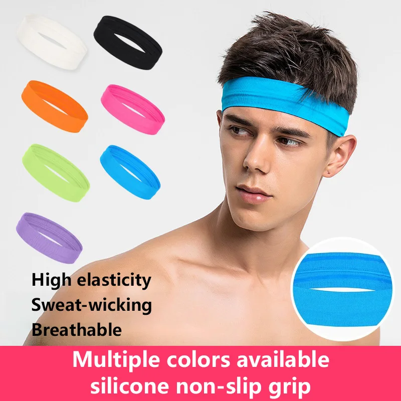 Sports Headband Anti Slip Yoga Hair Band Quick Dry Running Sweatband Workout Headbands for Women Men 2026 NEW