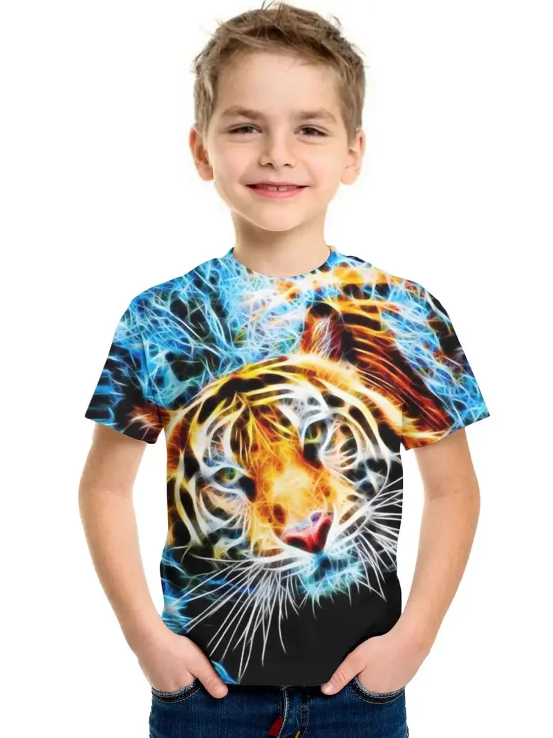 2025 New Shark Baby T-Shirt Casual Daily Boy Clothes Casual Top Tee Sport 3d Print Cool Funny Boys Clothing