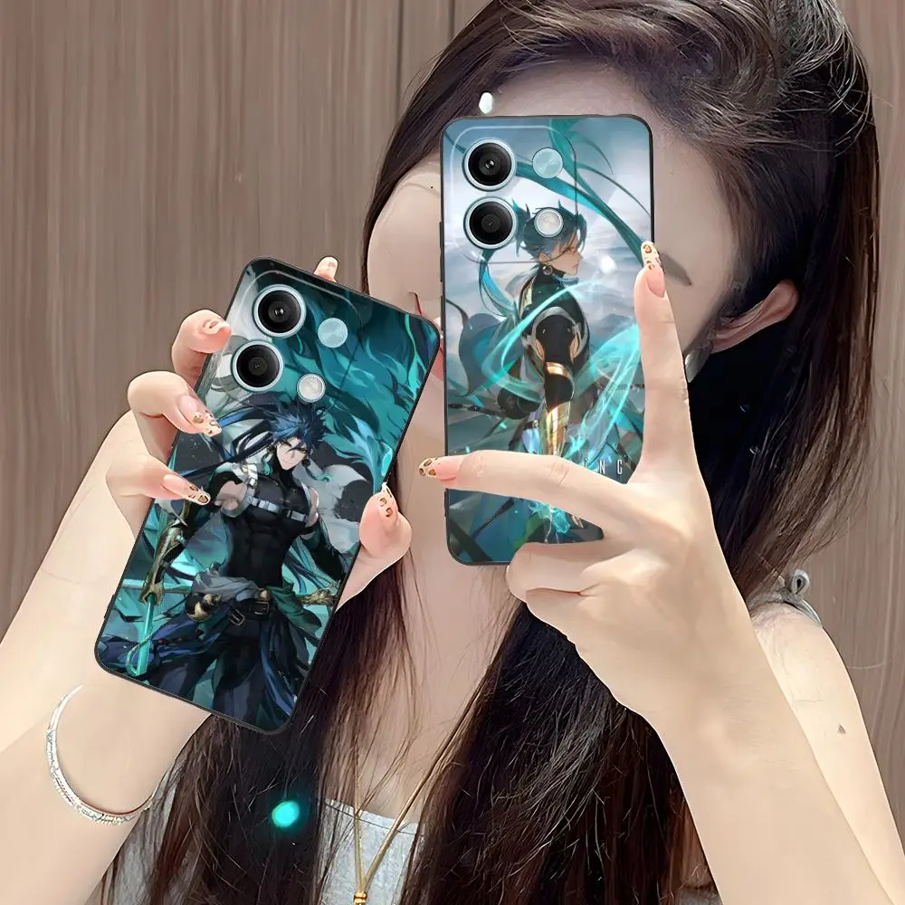 Wuthering Waves Jiyan Phone Case for POCO F6 F5 F4 F3 F2 Pro GT C40 Colour Printing Protective Cover Pretty Smartphone Cover