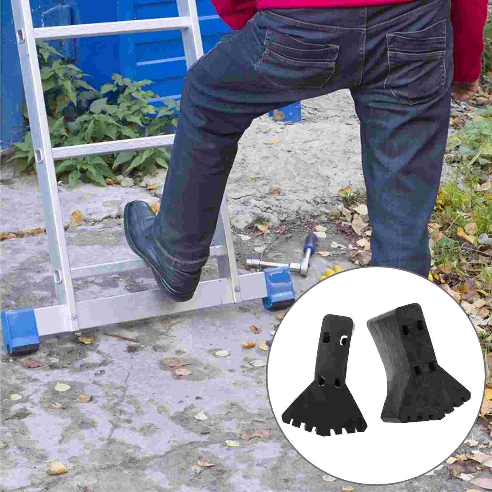 

2 Pcs Ladder Non- Feet Kit Foot Cover Telescoping Ladders Outdoor Furniture Corner Protectors