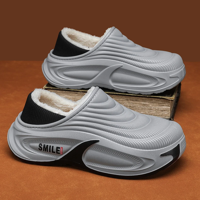 Pantofole in cotone da uomo alla moda nuove invernali scarpe calde da esterno scarpe da cuoco per interni uomo donna pantofole calde in peluche da casa impermeabili