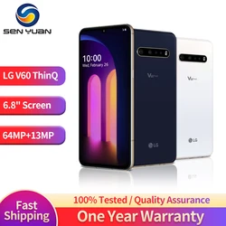 Original LG V60 5G ThinQ Moilble Phone V600TM V600VM V600AM 6.8 Android SamrtPhone 8GB RAM 128GB/256GB ROM  LG V60 Cell Phone