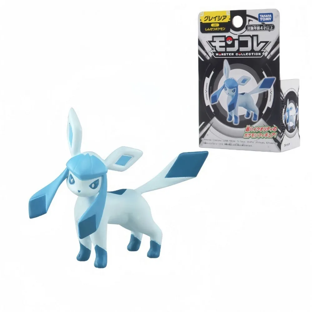 TAKARA TOMY-Pokémon MS Series Toy, Eevee Flareon Vaporeon Espeon Jolteon Sylveon Figurinhas, Ornamento Monstros Modelo de Bolso