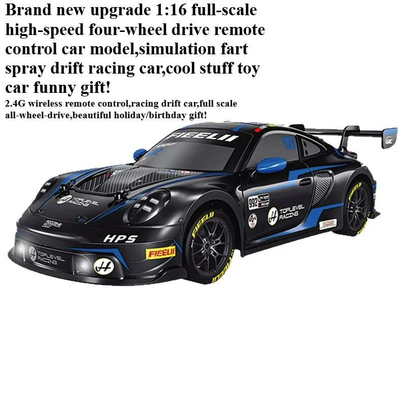 

Cool Stuff Toy Car Funny Gift-Hot 1:16 Full Scale High-speed 4WD Rc Drift Car,Remote Control Car,Fart Spray Rc Car,Toys for Kids