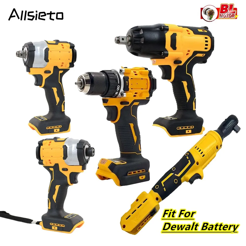 For DeWALT Battery Brushless 1200N.M Impact Wrench 20+3 Torque Electric Drill 1/2