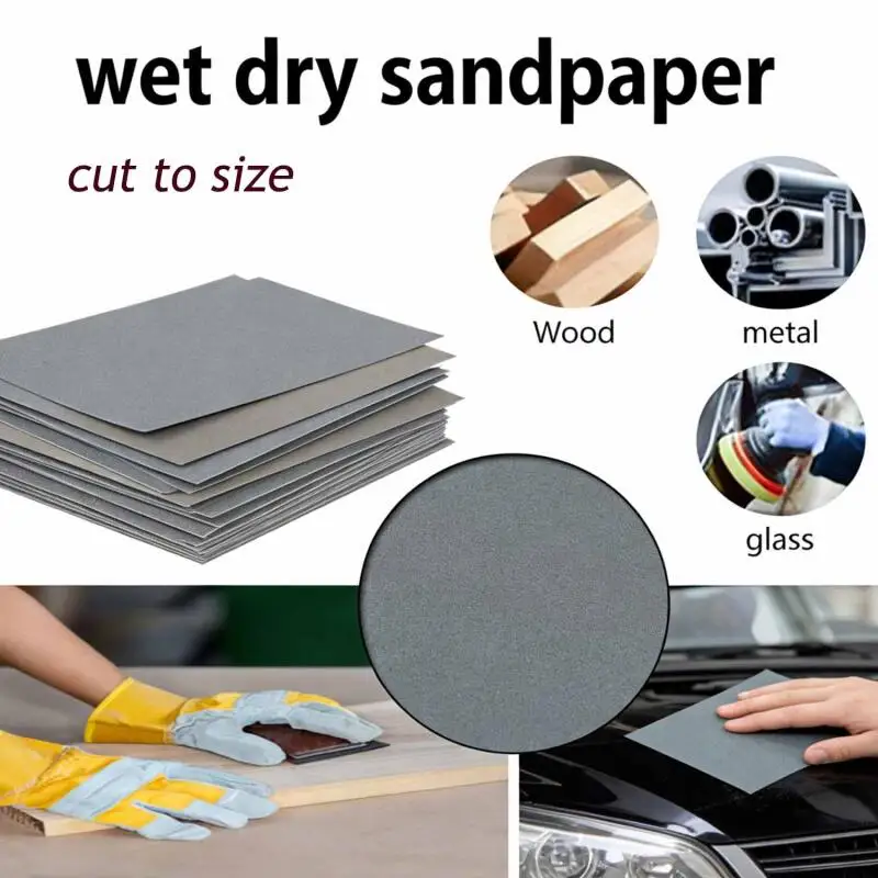 

5/10pcs Sandpaper Set 80~4000 Grit Sanding Paper Water/Dry Abrasive SandPapers For Wood Metal Polishing Automotive