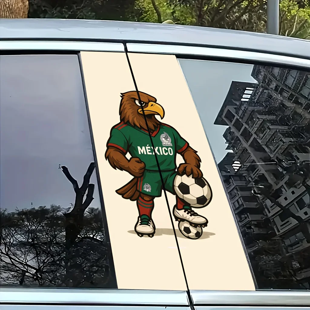 

Набор из 2 наклеек на автомобильные стойки с мультяшными персонажами-талисманами 2026 года - креативные, очень красивые и забавные. Защитная пленка для стойки B, автомобильные наклейки