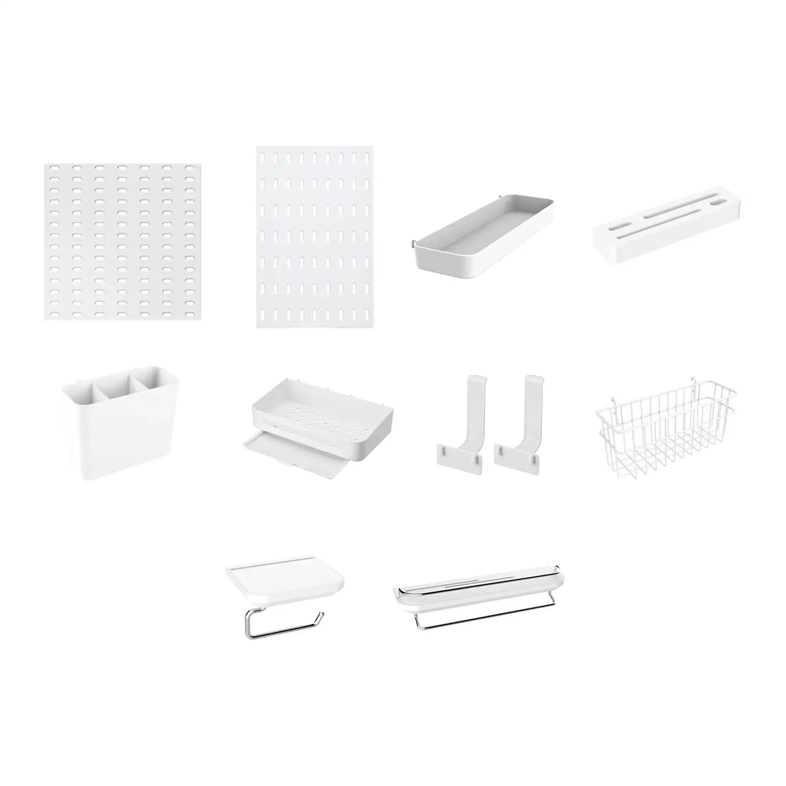 Wall Storage Panels Wall Storage Organizer DIY Pegboard Combination for Office Kitchen Bathroom