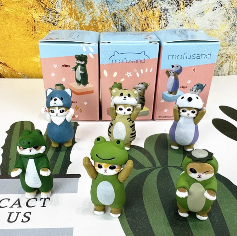 스팟 모푸산드 귀여운 백상어 고양이 인형 모델 수제 오카 크로스드레싱 고양이 소녀 자동차 데스크탑 장식 서프라이즈 선물