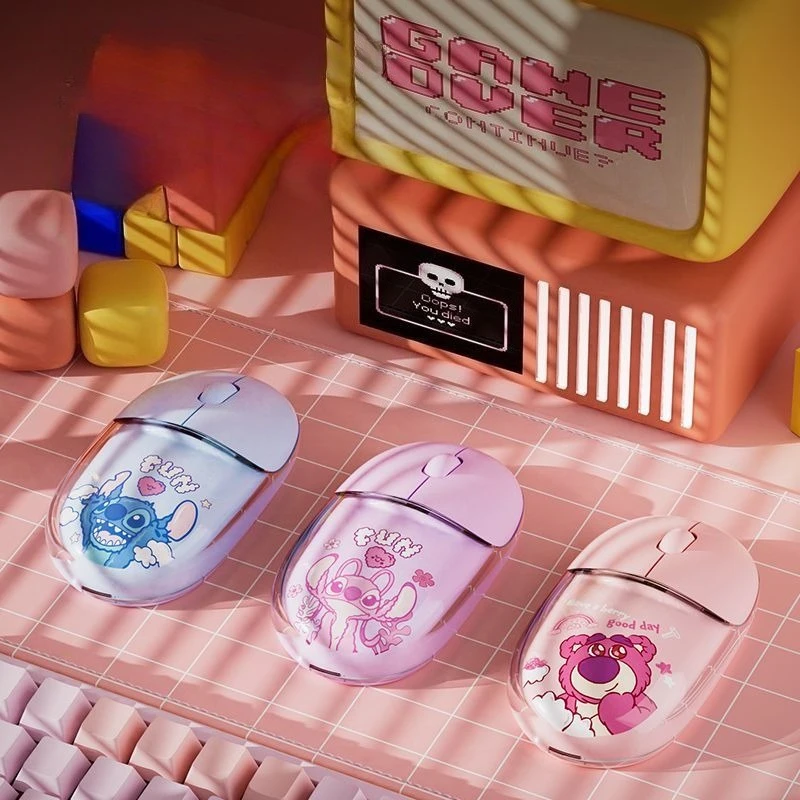 Drahtlose Maus Cartoon Stich Bluetooth 2,4G Wireless Dual-Modus Maus Stille Mini Tragbare Maus für Tablet Laptops Computer