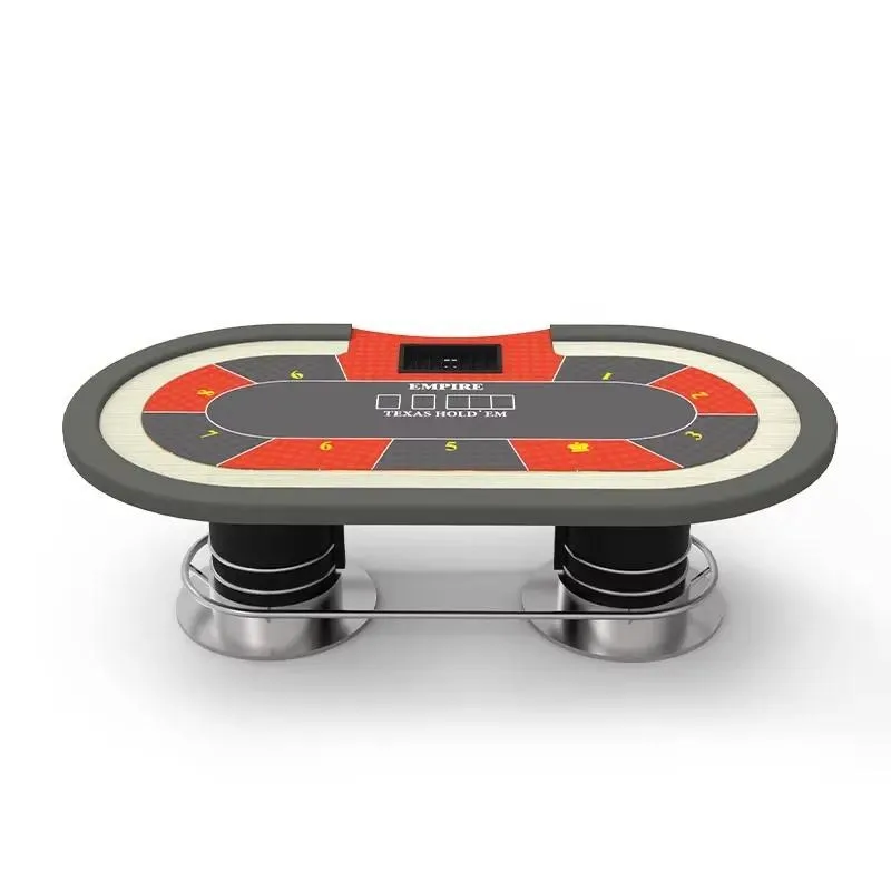High Quality Casino Poker Table with LED Light USB Charging Gaming Table Customized Service