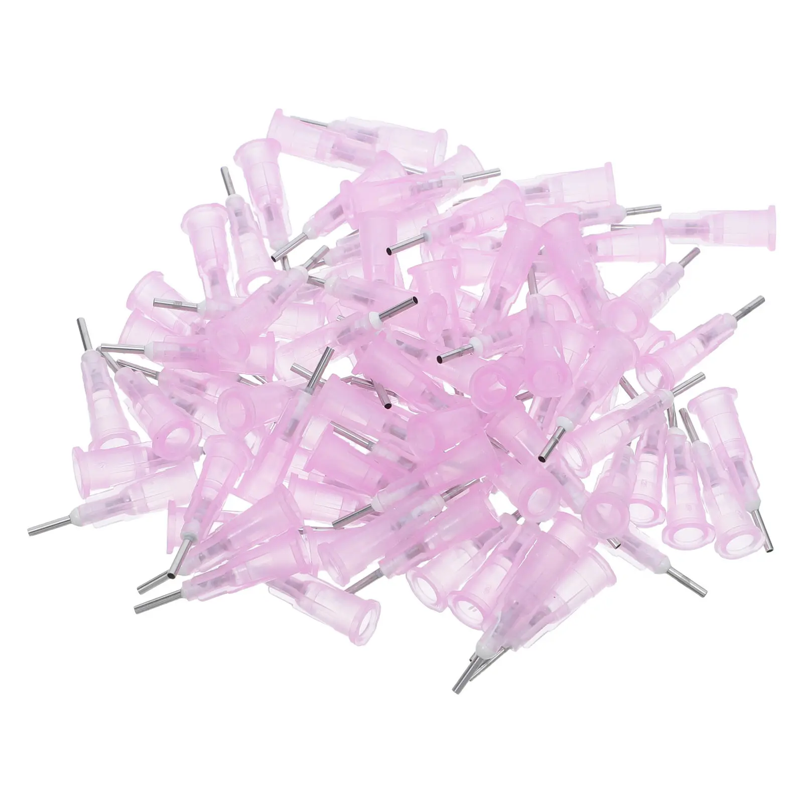 100Pcs Stainless Steel Blunt Tip Needles 18 Gauge Luer Lock Dispensing Needle Set Industrial Glue Precision Liquid Refilling