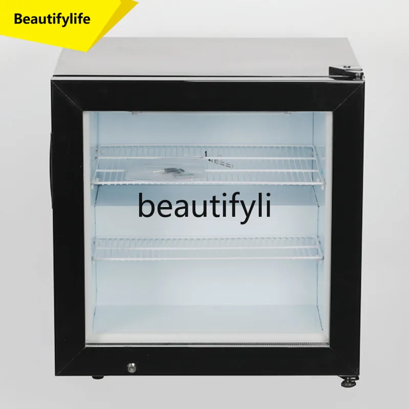 

A61 Vertical Ice Cream Display Cabinet Durian Cabinet Tea Cabinet Glass Single Door Full Freezer Refrigerator