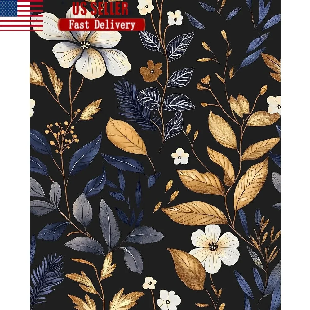 

Peel Stick Vintage Floral Wallpaper Dark Boho Wallpaper Self Adhesive Removable Waterproof Wallpaper Living Room Bedroom Kitchen