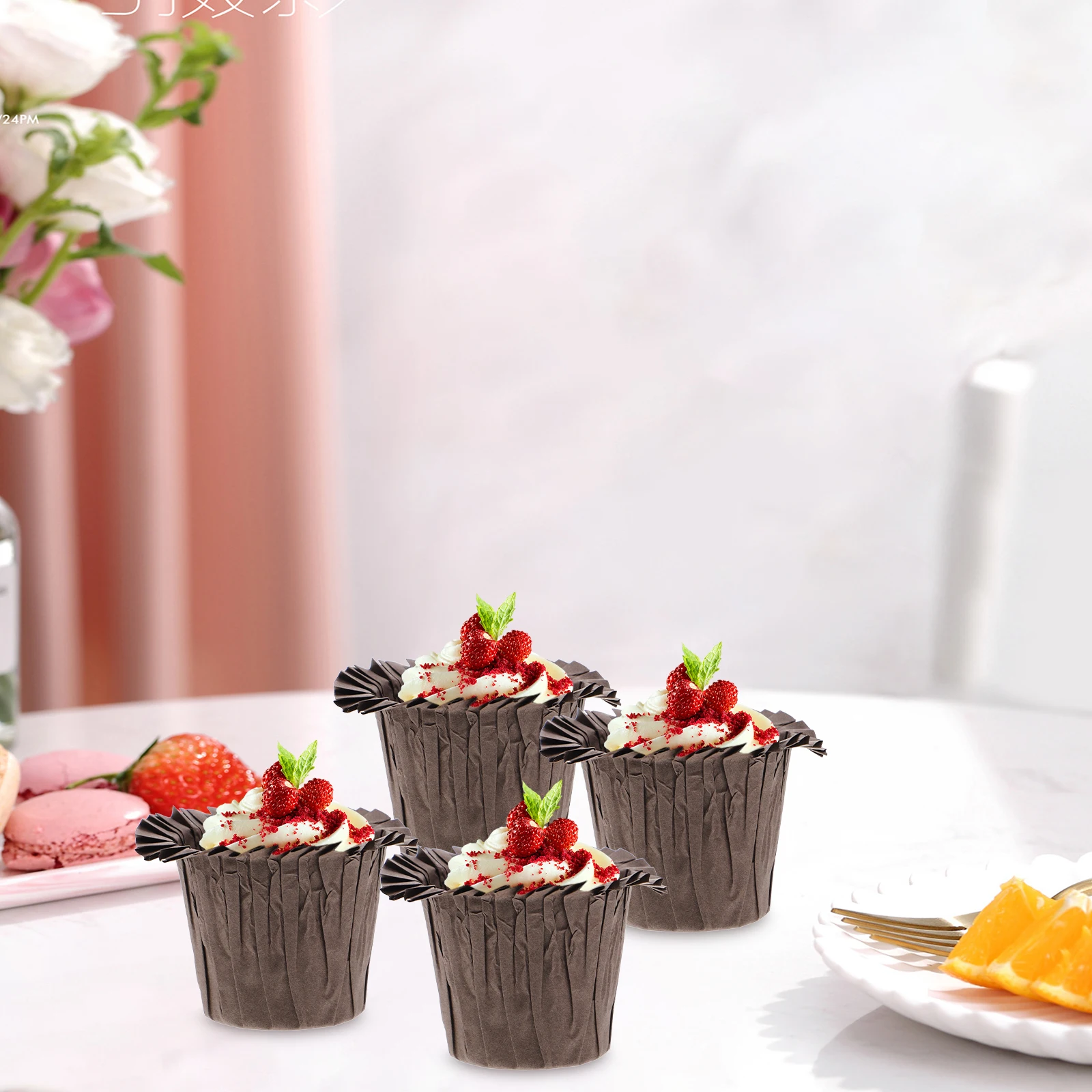 

30Pcs Paper Muffin Papers Oil Paper Cupcake Liners for Baking Cupcake Holders Baking Cups Wedding Party Supplies