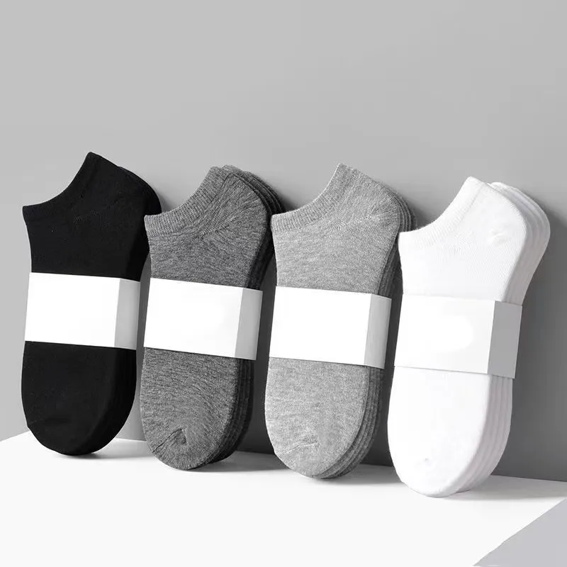 

Wholesale prices 10 Pairs=20pcs Women Socks Breathable Sports socks Solid Color Boat socks Comfortable Cotton Ankle Socks White