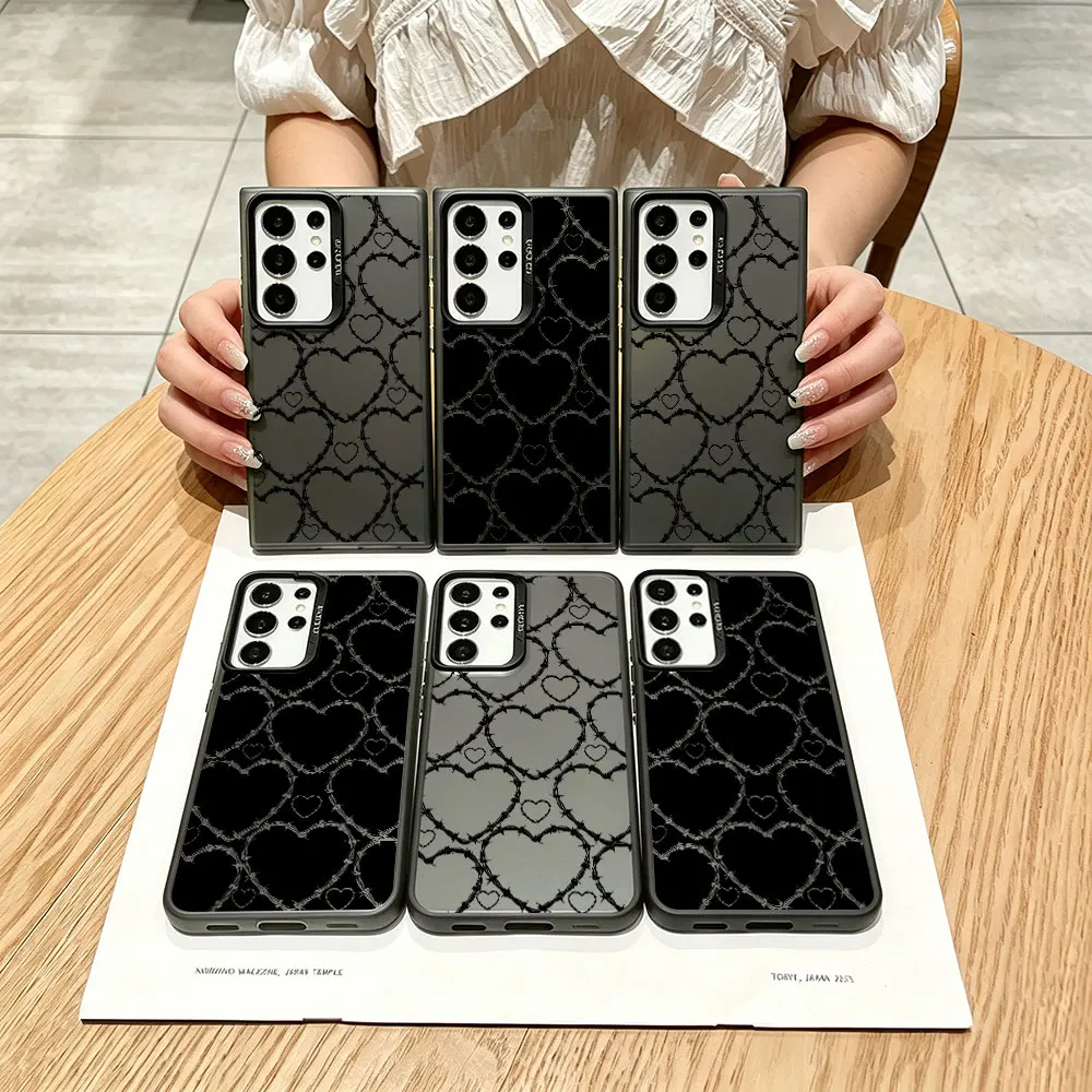 Shockproof Case For Samsung Note 20 Ultra 5G Barbed Wire Heart Gothic Punk Phone Cover M36 M12 J5 J7 Prime F42 F41 F15 F02s F04