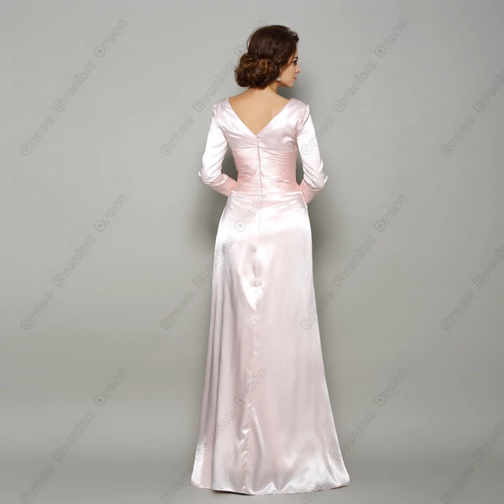 Strapless Beach Mother of Bride Dresses for Women Full Sleeve Wedding Party Dresses with Pleat 2025 Summer Robe De Soirée