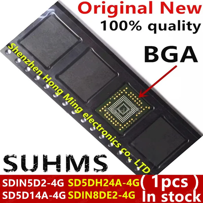 (1piece)100% New SDIN5D2-4G SD5D14A-4G SD5DH24A-4G SDIN8DE2-4G BGA Chipset