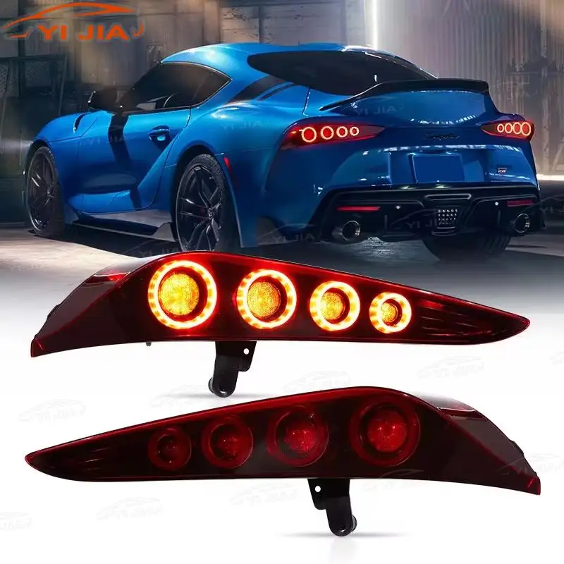 Brake Lamp Pair LED Car Tail Lights Assembly Modified Streamer Turn Signal Running Light For Toyota GR Supra A90/A91 2018-2023