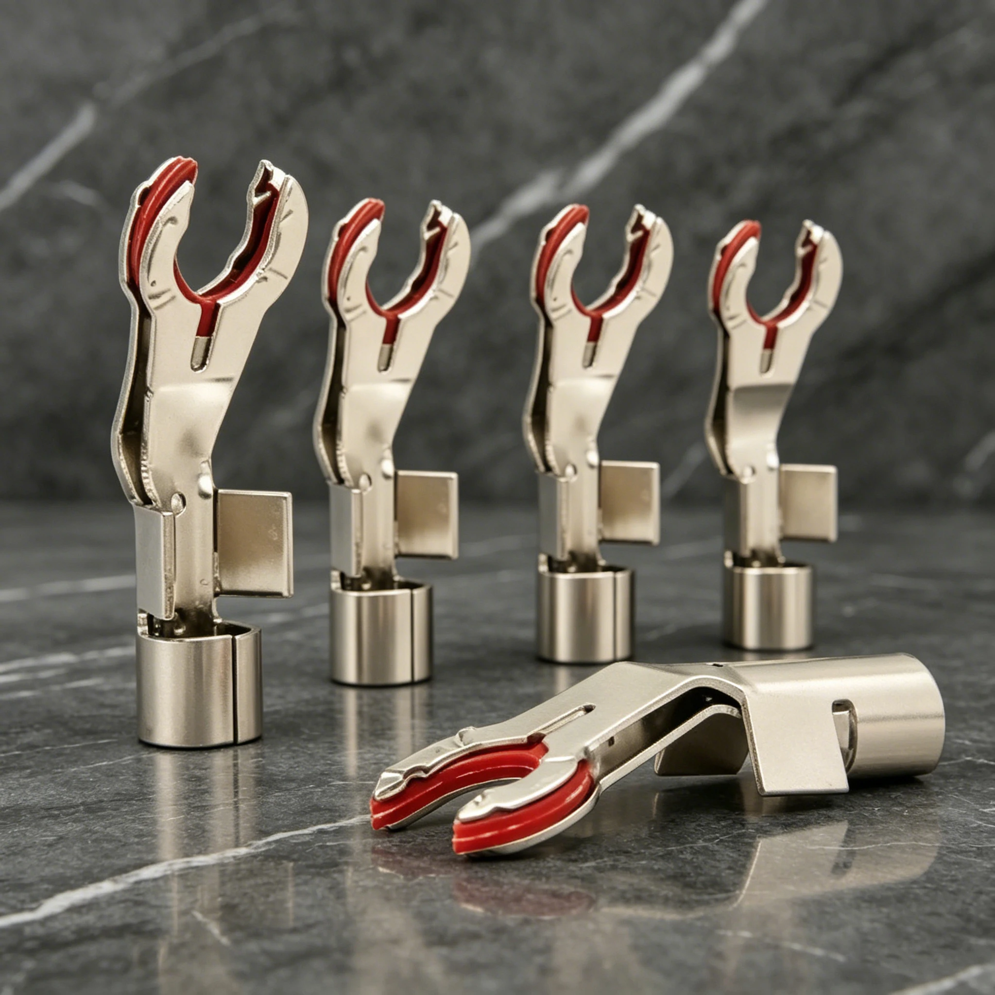 

4pcs audio Y spade plug with heatshrink for viborg audio 8TC and 12TC