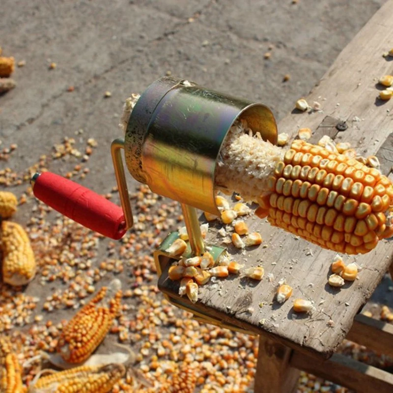 Corn Thresher, Hand-Cranked Dry Corn Peeler, Manual, Fast Corn Thresher, Hand-Cranked Thresher, Kitchen Tools