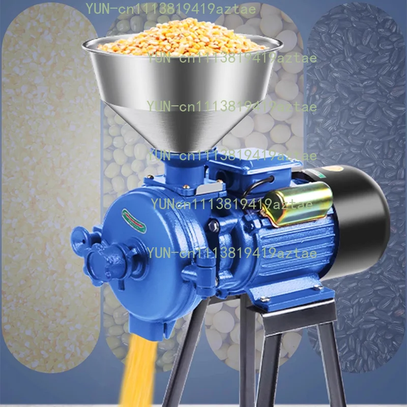 Corn grinder household 220V dry and wet dual-purpose small commercial grain superfine feed mill 3000W/4000W