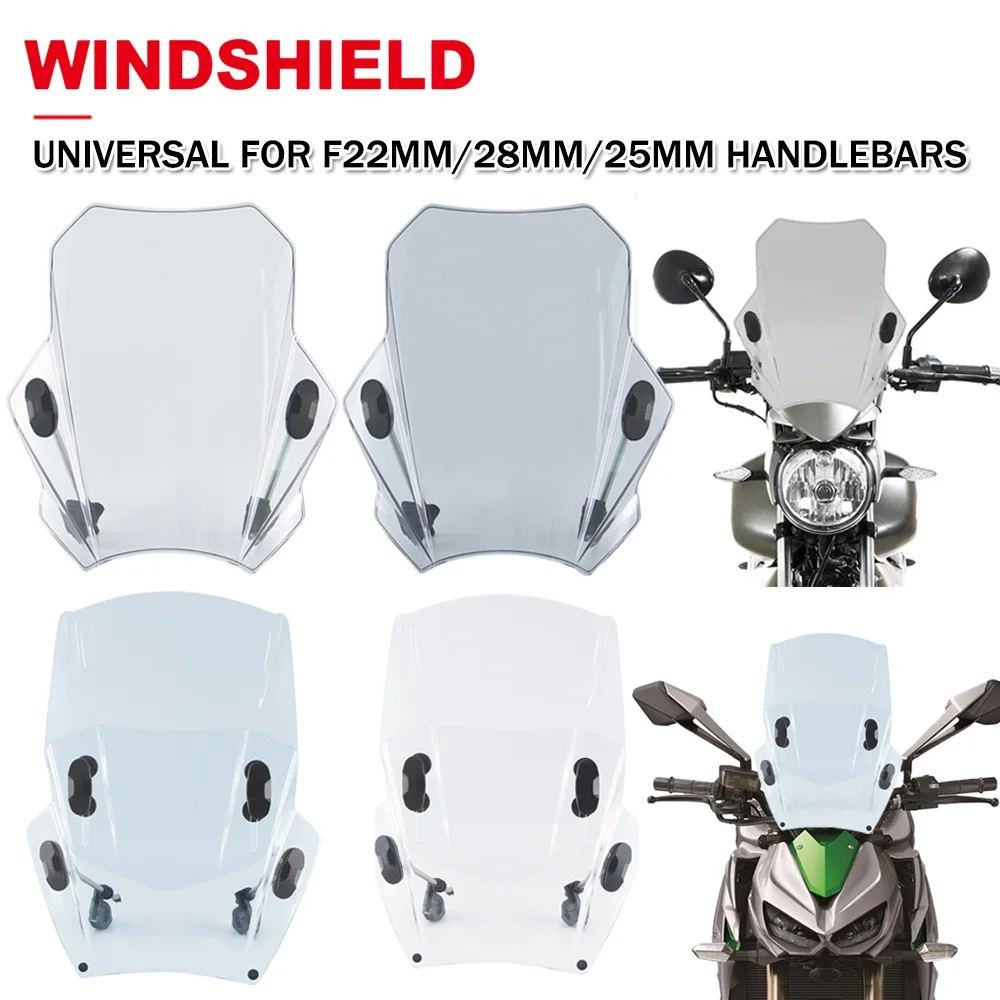 

Universal Motorcycle Windscreen Windshield For Kawasaki For YAMAHA MT07 For HONDA For BMW Screen Wind Shield Deflector Protector