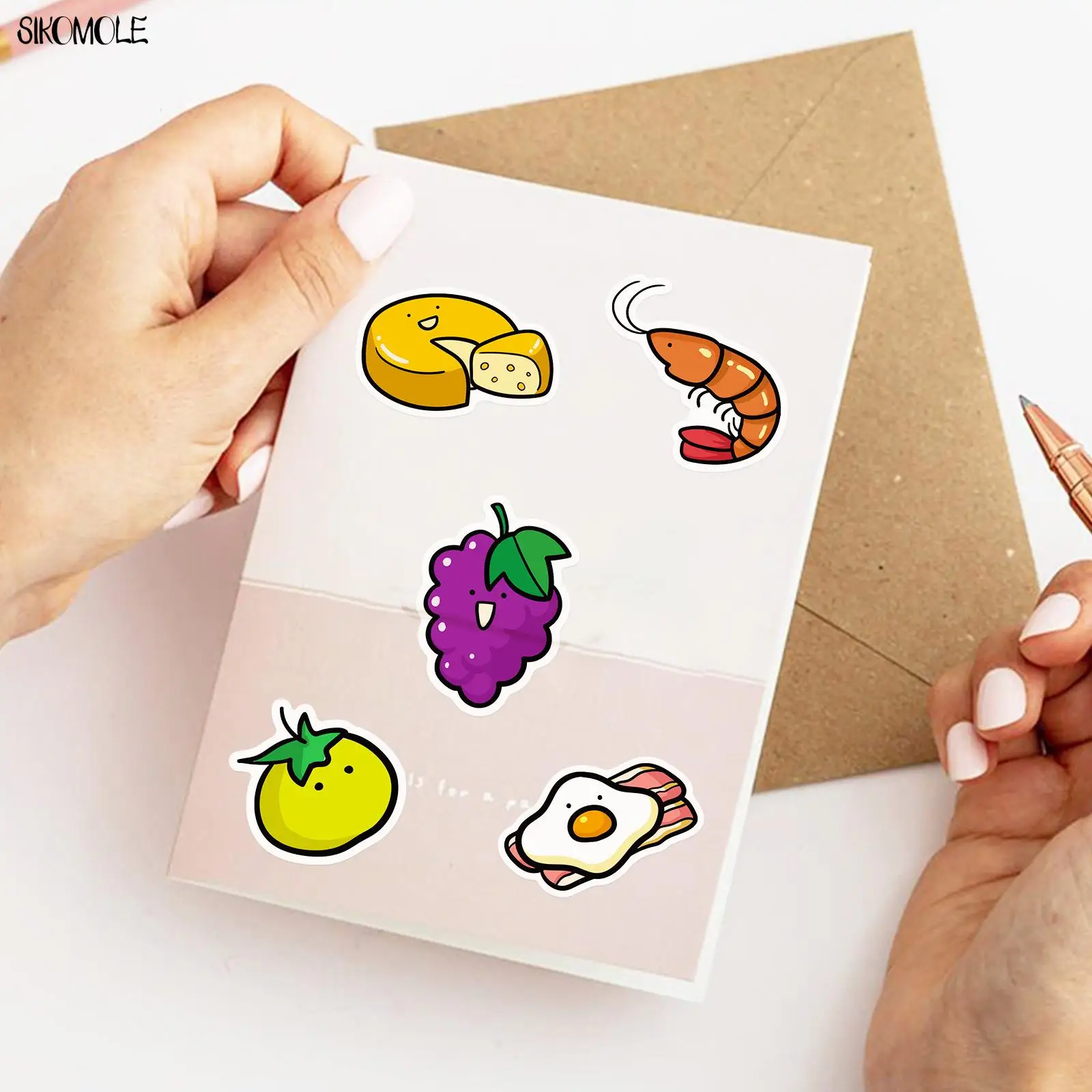 10/30/50PCS Fruit And Vegetable Stickers For Infants Aged 0-3 Years Old DIY Toy Car Skateboard Laptop Decals Graffiti Sticker F5