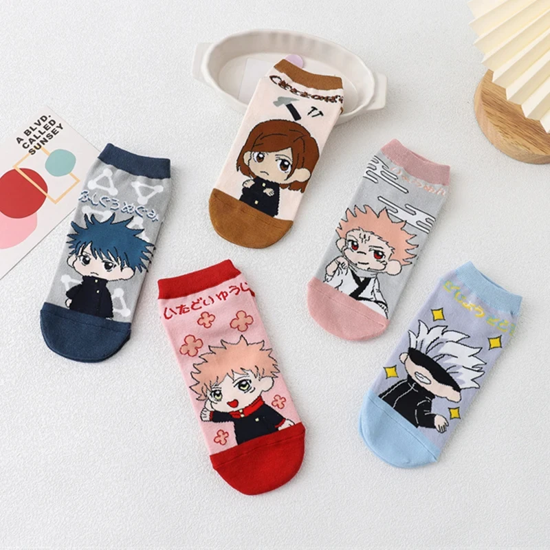 Anime Jujutsu Kaisen Socks Cosplay Costume Sock Itadori Yuji Fushiguro Megumi Ryomen Sukuna Men Women Props Accessories