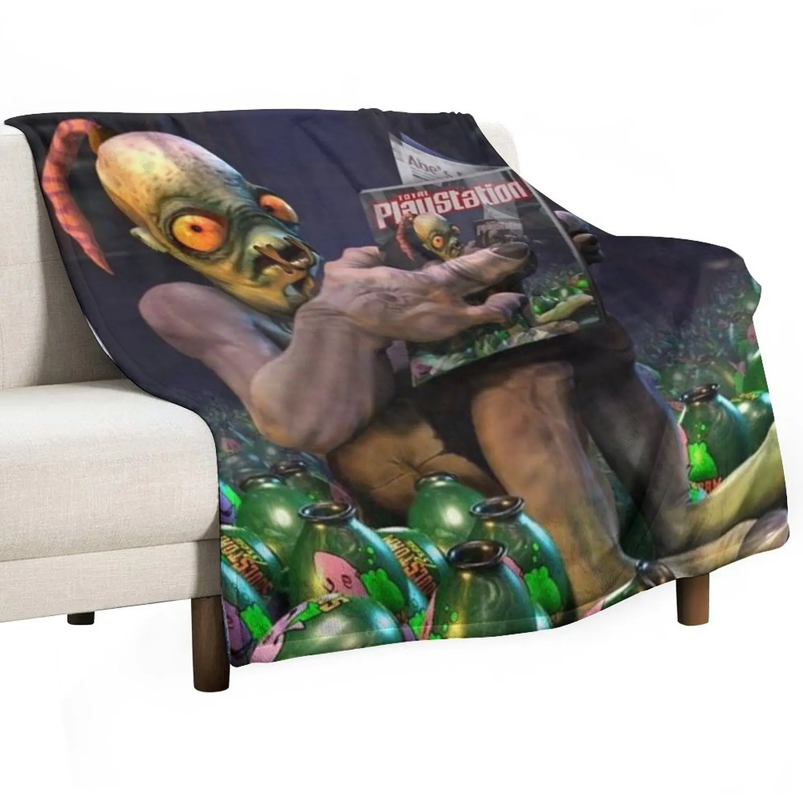 Oddworld Throw Blanket Quilt valentine gift ideas for babies Blankets