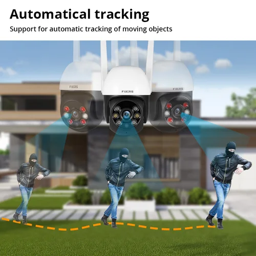 Imagen 2 del producto Fuers 8MP 4K cámara IP Tuya inteligente al aire libre seguridad del hogar seguimiento automático AI cámara de detección humana WIFI cámara de vigilancia CCTV