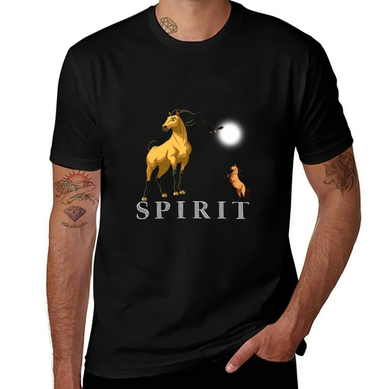 

Spirit: Stallion of the Cimarron T-Shirt man t shirts cotton black cotton t-shirt plain for man package