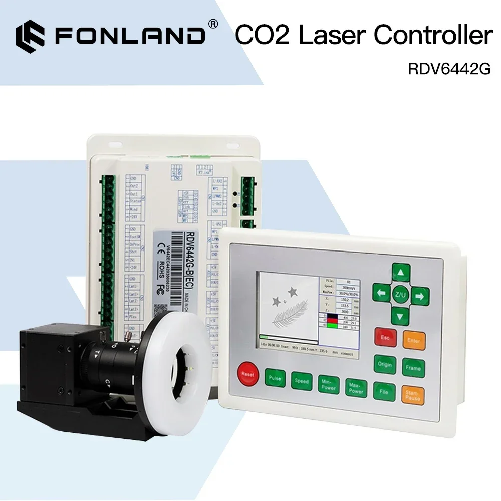 RuiDa RDV6442G CCD CO2 Small Vision Laser Cutting & Engraving Control System Cutting Engraver Machines Support LightBurn