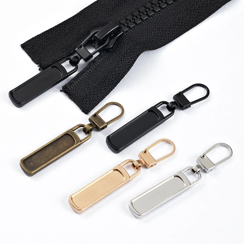 5/10 Stück Metall-Reißverschlusszieher, DIY-Näh-Reißverschlussschieber, Ersatz für Sofortreparatur, Universeller Reißverschlusskopf für Kleidung und Taschen – Detail 7