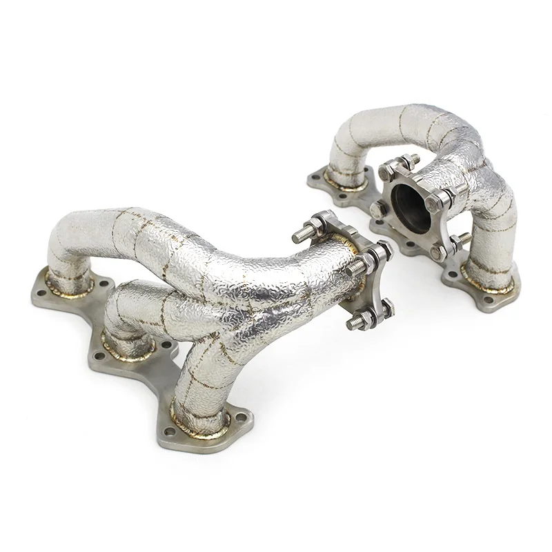 The first section of plantain Exhaust manifold For Porsche 911 (992) 3.0T 2020-2023 Performance  Stainless Steel Exhaust Downpip