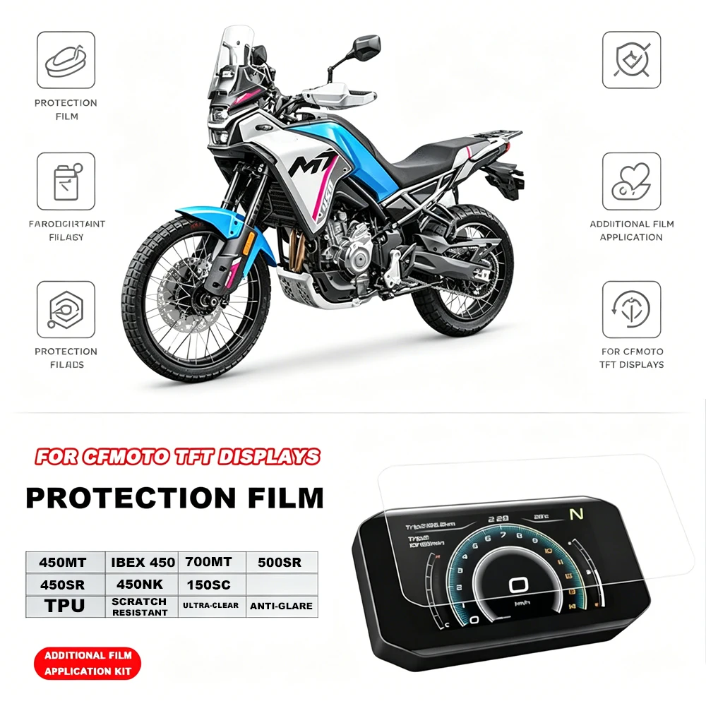 

Motorcycle Accessories For CFMOTO 450MT 450 MT 450mt TFT Display Protection Film MT-450 2024 Screen Protector Instrument Film
