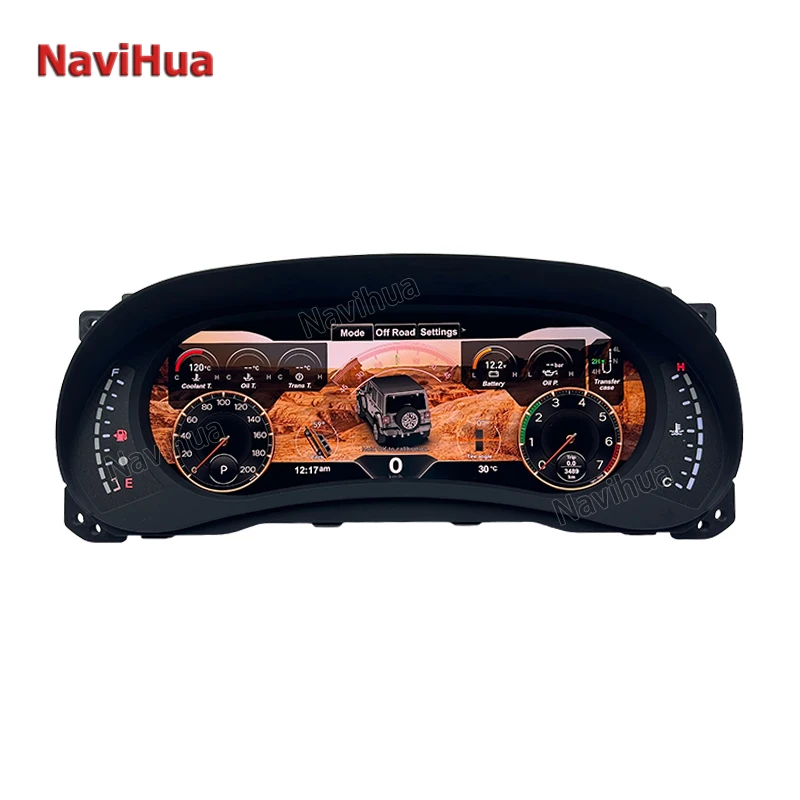 

Navihua New LCD Car Dashboard Digital Cluster for Wrangler 12.3 Inch HD Display Instrument Speedometer Screen Uptodate