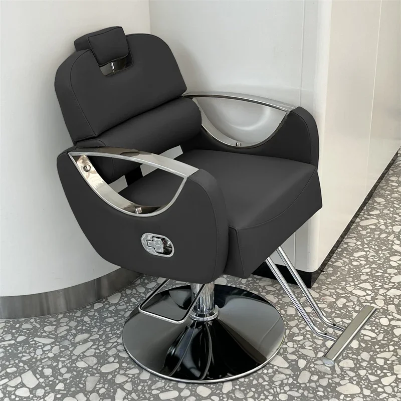 Comfortabele Stylist Kappersstoelen Kapperszaak Rollende Metalen Stoel Vanity Professionele Draaibare Silla De Barberia Luxe Meubels