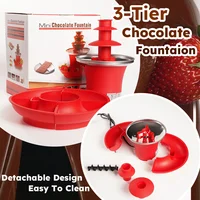 Mini Home Chocolate Fountain, Electric Chocolate Fondue Fountain with Tray Machine for Parties, Stainless Steel, Melts Cheese, Queso, Candy, - Ideal for Festive Parties, Family Friends Events Gathering & Romantic Weddings, Cooking Enthusiasts Gifts 2