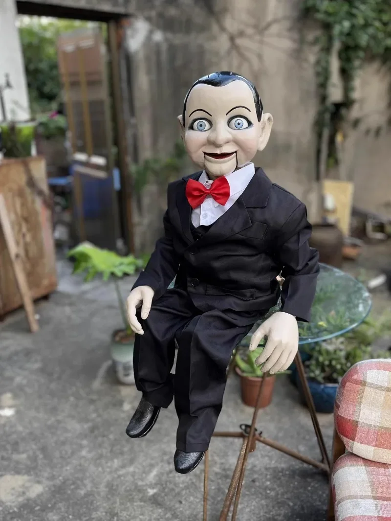 handmade ventriloquism eyes and mouth movable wooden figure store decoration ornament