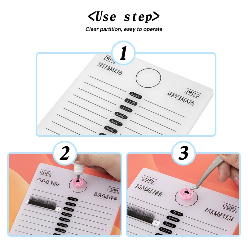 MASSA nouveau Table de greffage de cils support de faux cils support adhésif de cils support d'extension de cils outil de tampon de cils plateau de maquillage