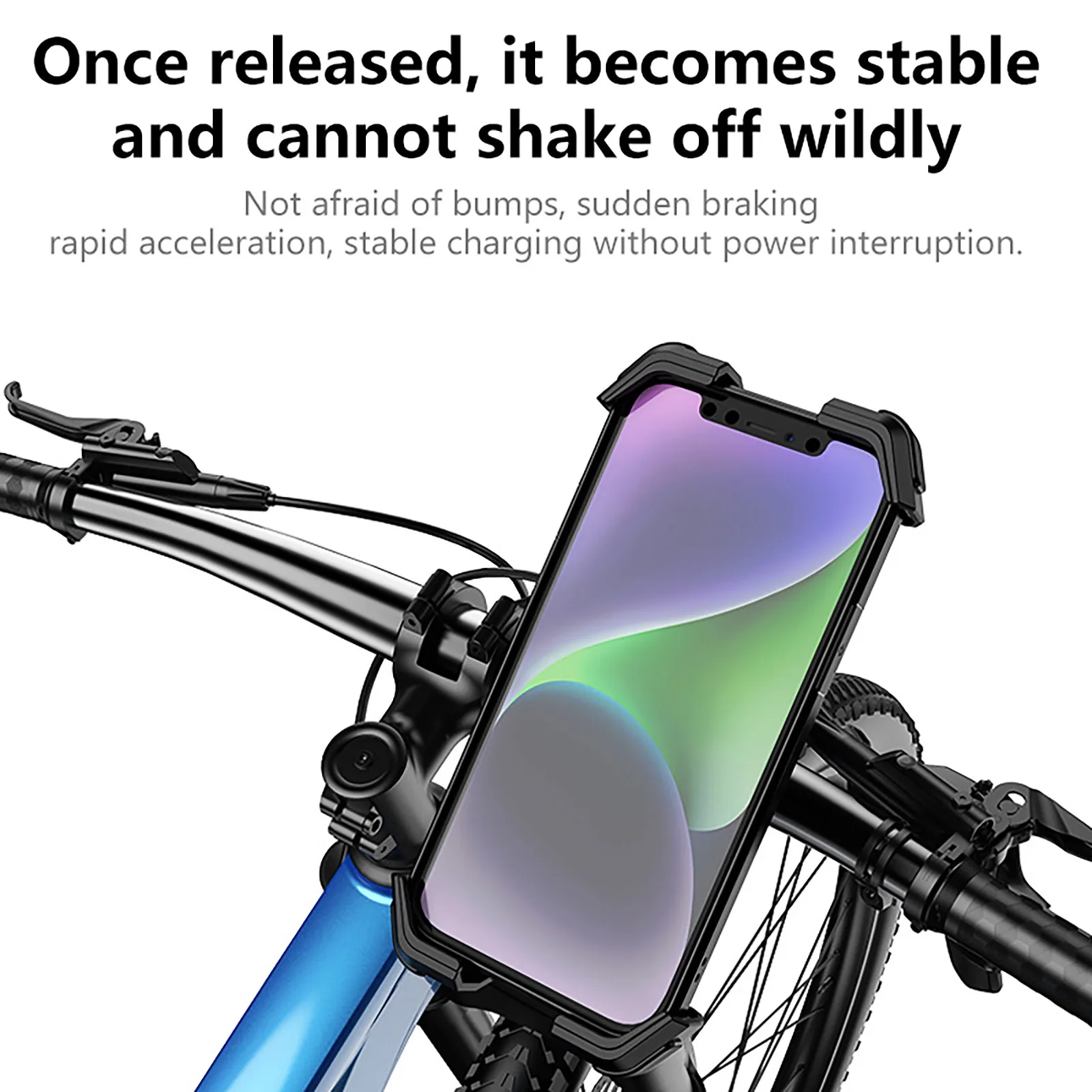 

360 ° Вращающийся противоударный держатель для телефона на велосипеде для езды на горном велосипеде, подставка для мотоцикла, кронштейн, нескользящий велосипедный кронштейн