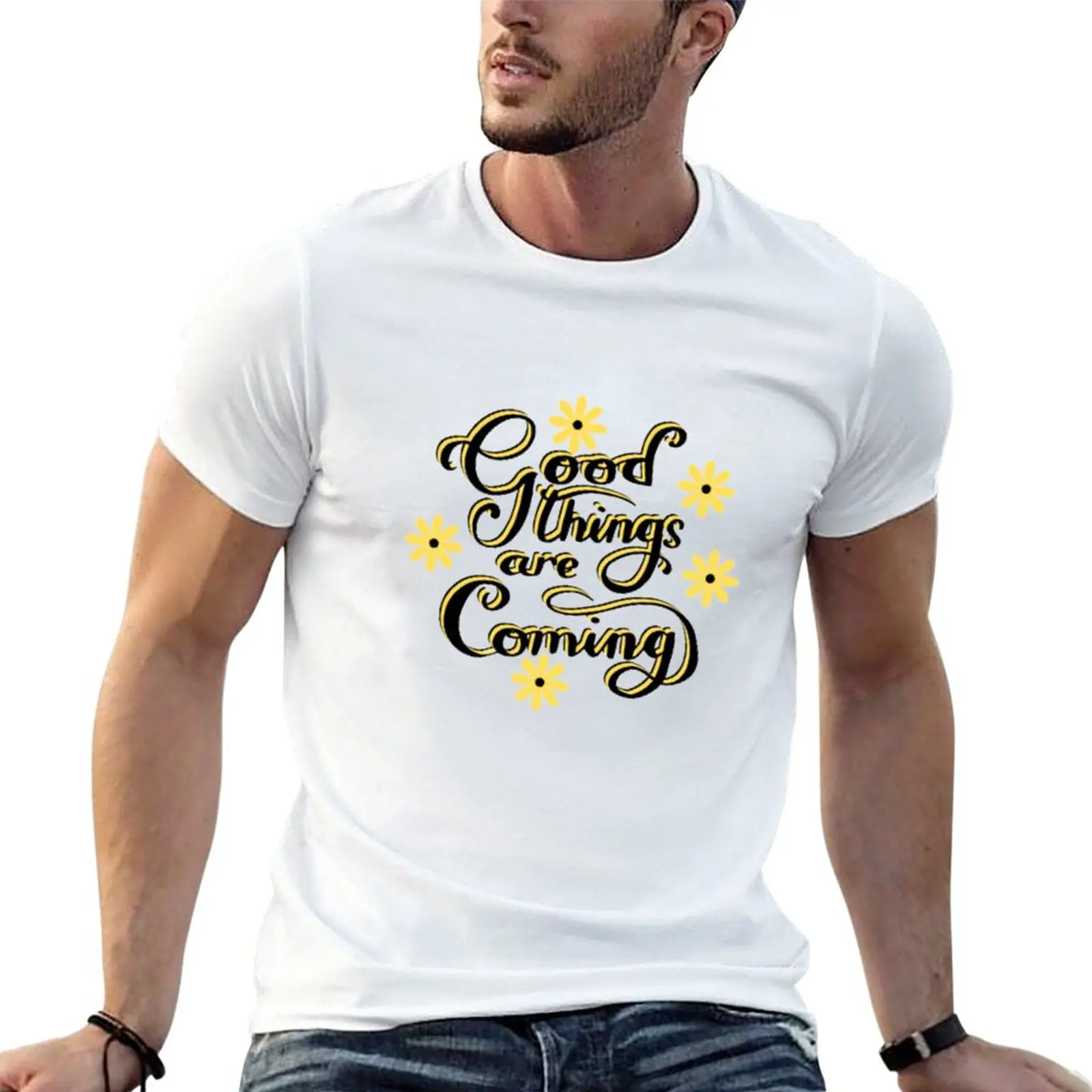 

New GOOD THINGS ARE COMING T-Shirt Anime t-shirt quick drying t-shirt T-shirts for men cotton