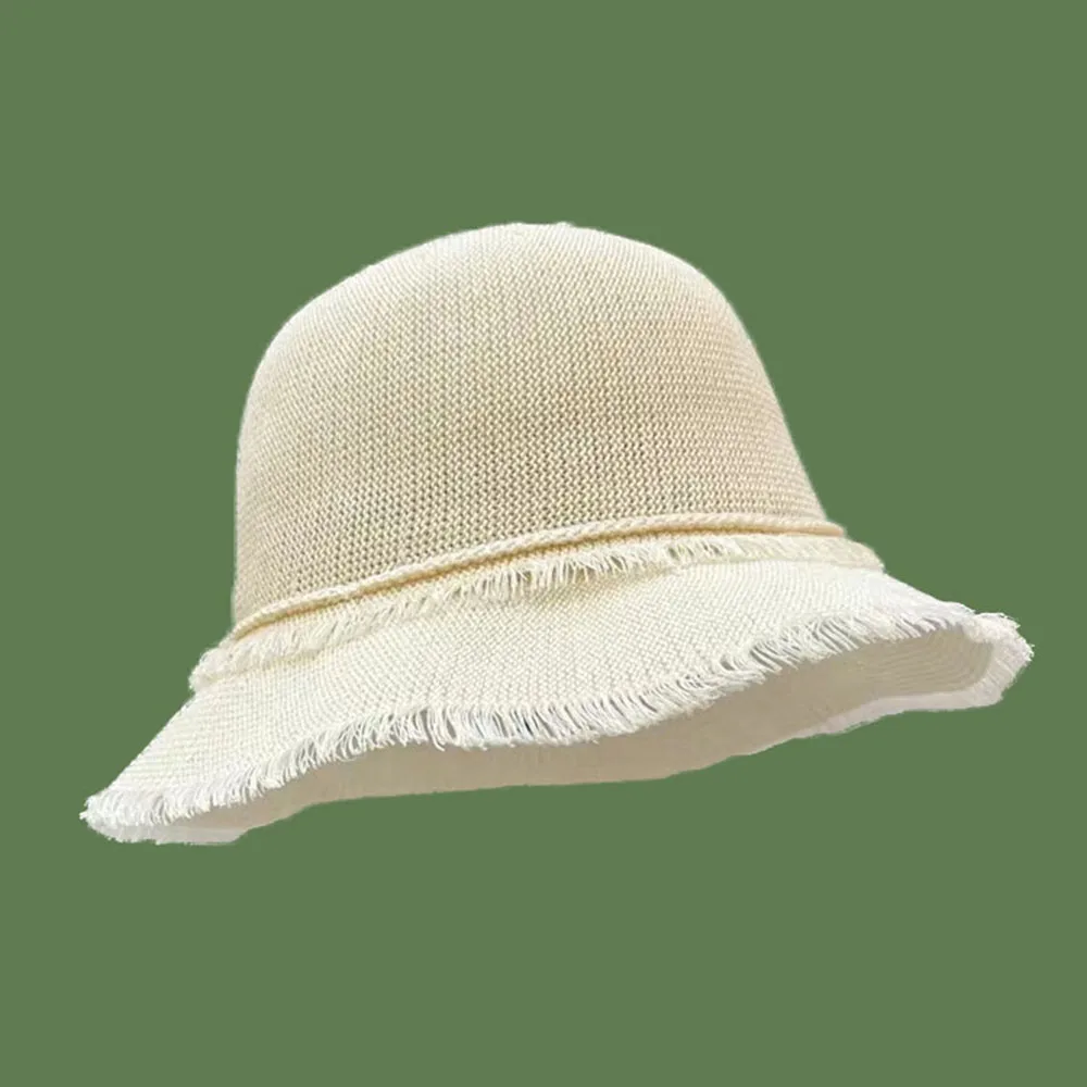 Simple solid color tassels hat beach women's hats for the sun Golf cap summer hat Women's hat straw hat Bucket hat sun hats caps