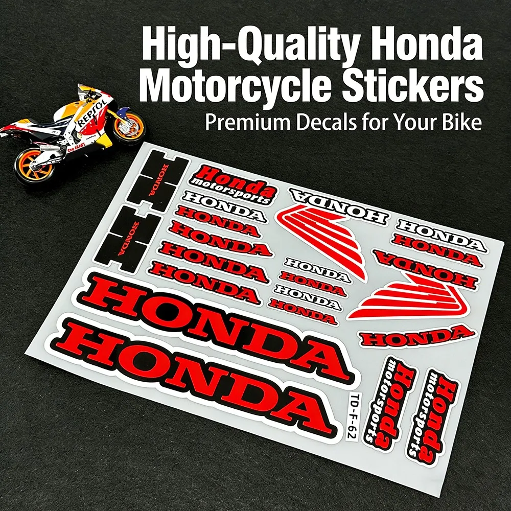 Pegatinas Reflectantes para Motocicleta Honda, para Casco, Tanque de Combustible, Caja Trasera, Alas de Sueños, Decoración para Modificación de Motocicletas