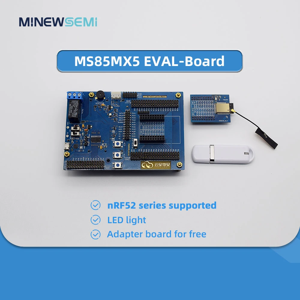 Imagem -04 - Minew Kit Desenvolvimento Módulo Topografia Board com Dongle Nrf52840 Ms88sf2 Nrf52840