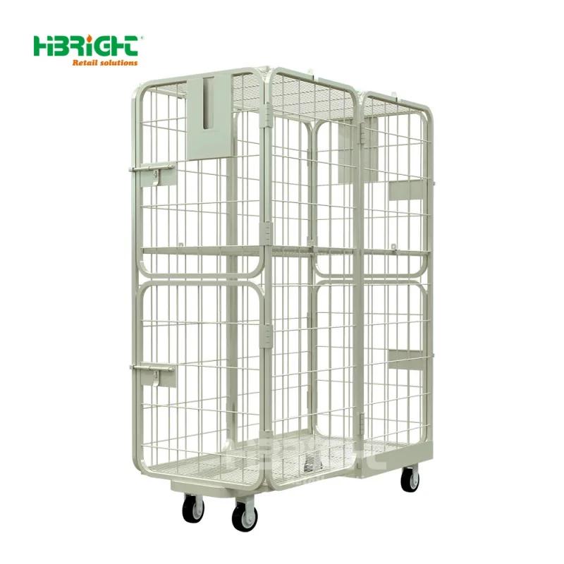 custom.High Quality Customized Steel Rolling Container Supermarket Cargo Storage and Transport Equipment Warehouse