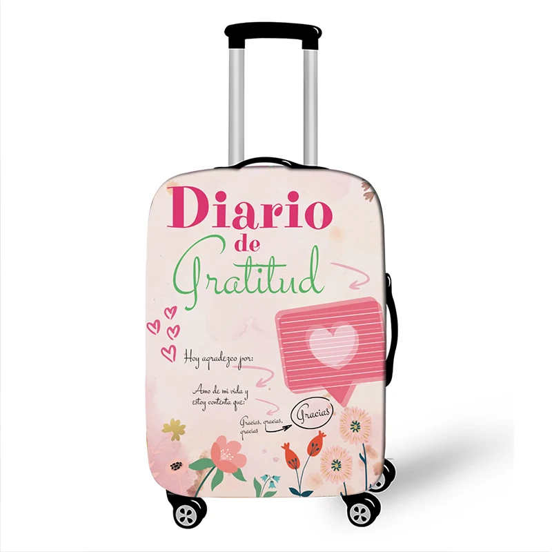 Spanish For Christian Bible Verses Print Luggage Cover for Travel Anti-dust Trolley Case Cover Elastic Suitcase Protective Cover