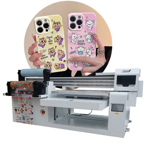 아크릴 유리 금속 라벨용 고효율 하이브리드 UV 평판 프린터, UV dtf 올인원 프린터